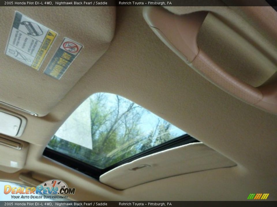 2005 Honda Pilot EX-L 4WD Nighthawk Black Pearl / Saddle Photo #7