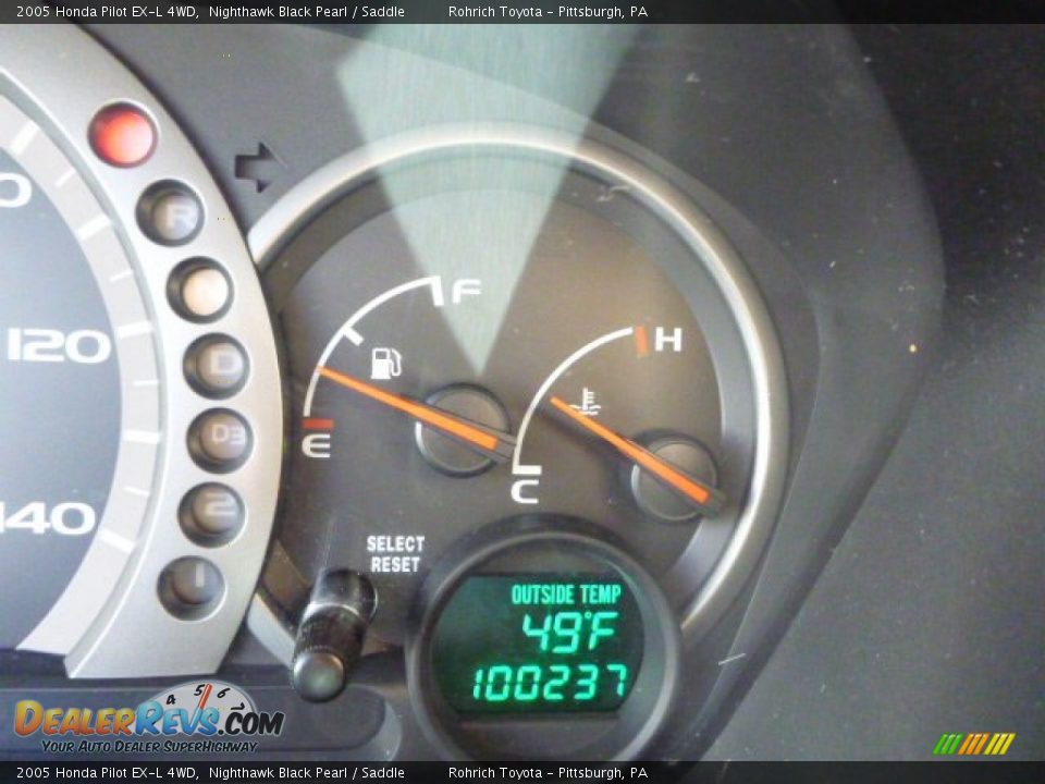 2005 Honda Pilot EX-L 4WD Nighthawk Black Pearl / Saddle Photo #9