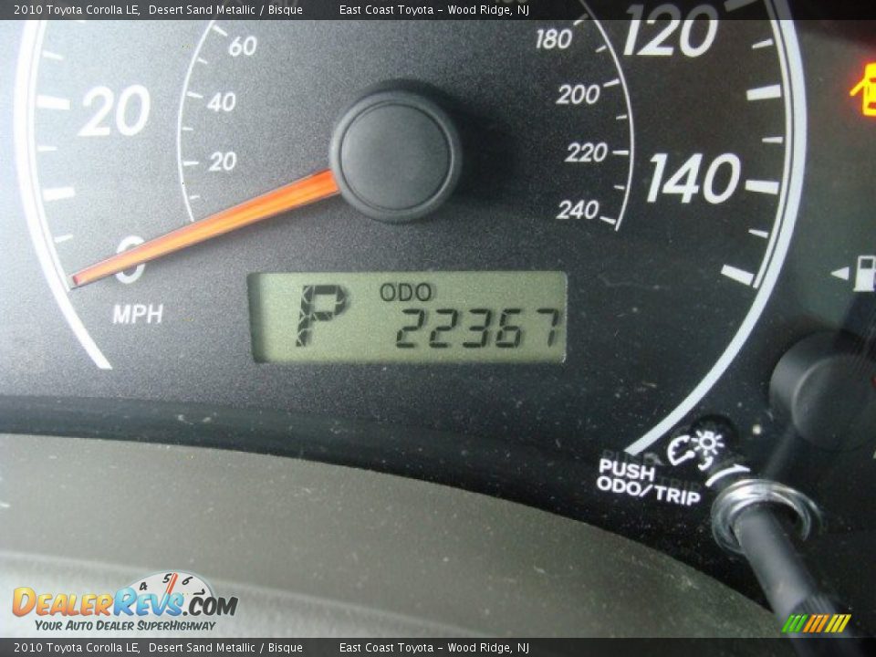 2010 Toyota Corolla LE Desert Sand Metallic / Bisque Photo #10
