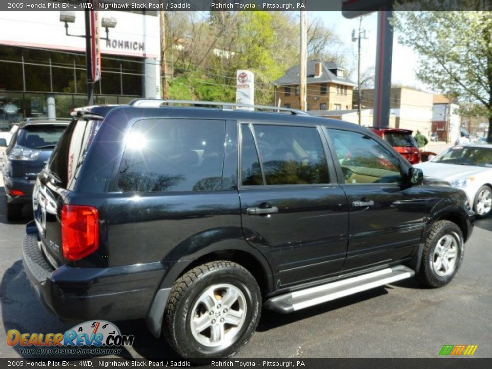 2005 Honda Pilot EX-L 4WD Nighthawk Black Pearl / Saddle Photo #11