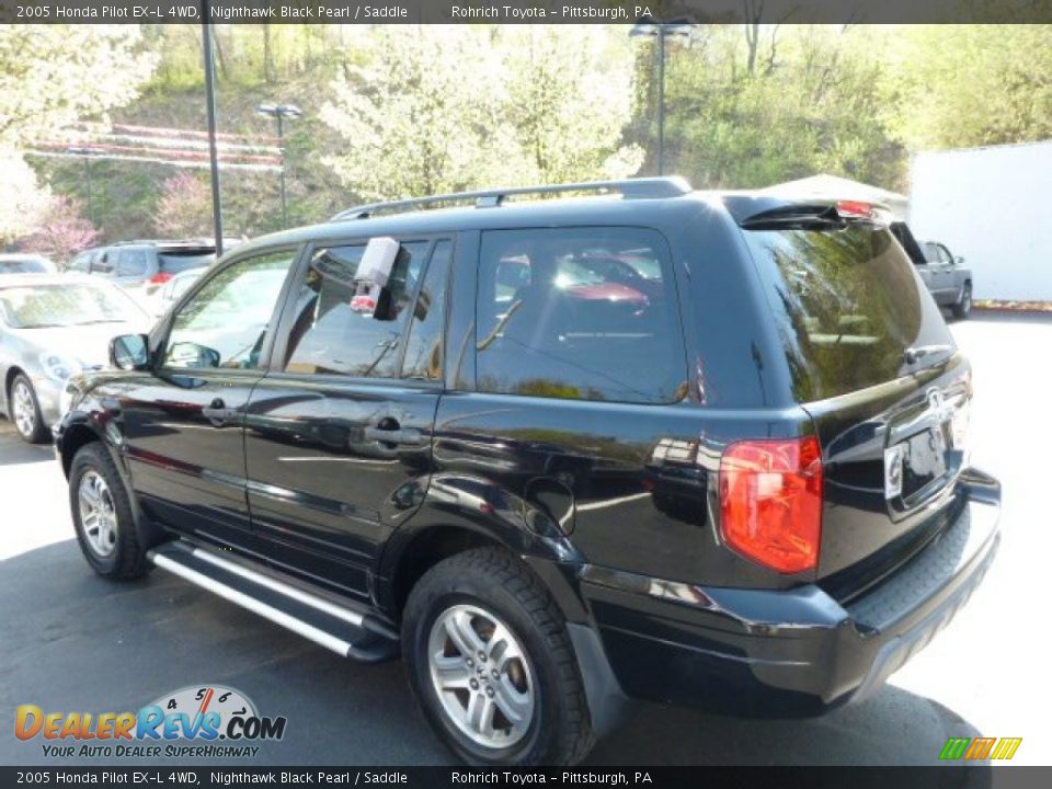 2005 Honda Pilot EX-L 4WD Nighthawk Black Pearl / Saddle Photo #13