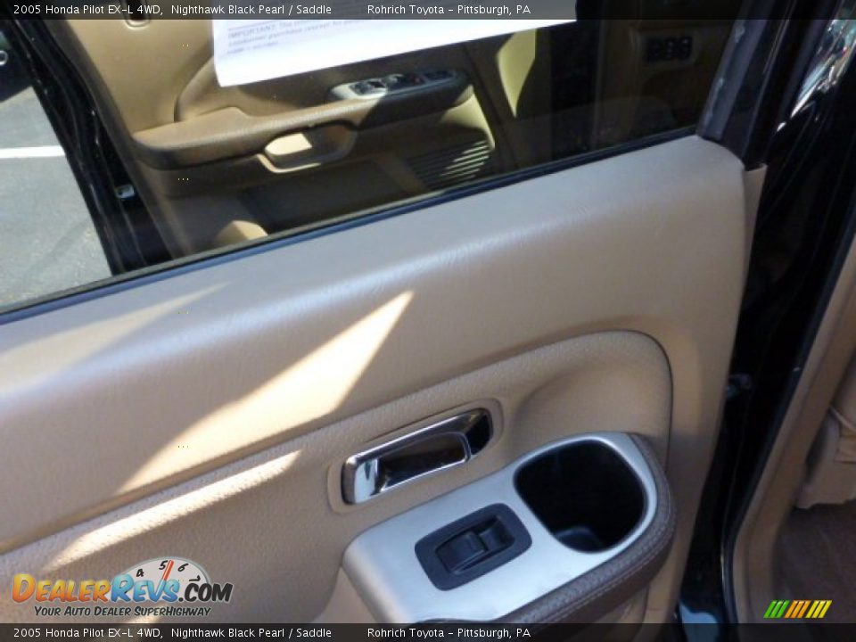 2005 Honda Pilot EX-L 4WD Nighthawk Black Pearl / Saddle Photo #15
