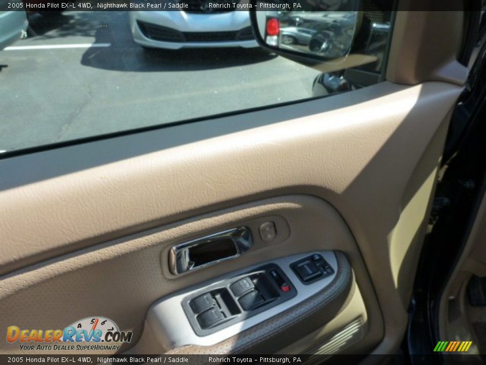 2005 Honda Pilot EX-L 4WD Nighthawk Black Pearl / Saddle Photo #16