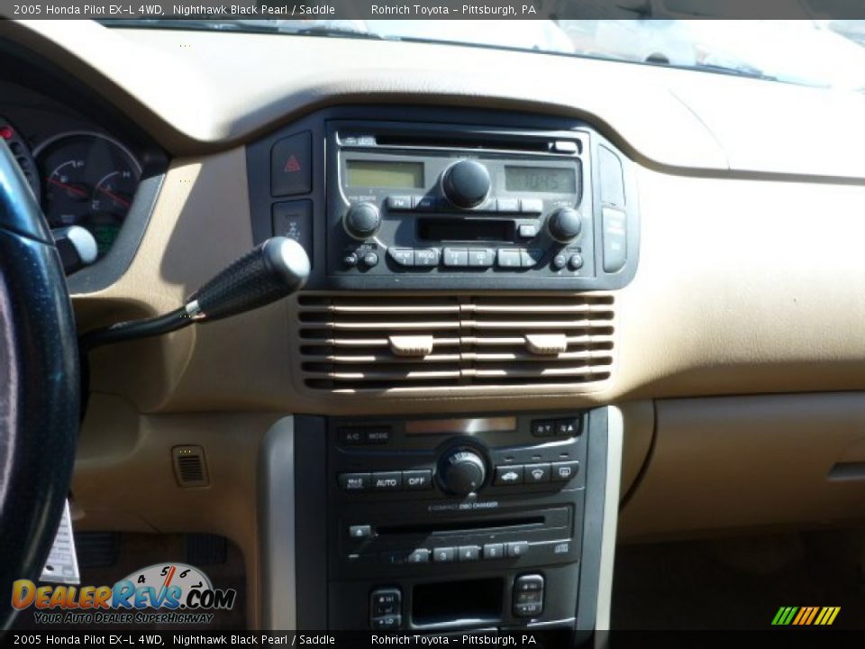 2005 Honda Pilot EX-L 4WD Nighthawk Black Pearl / Saddle Photo #19