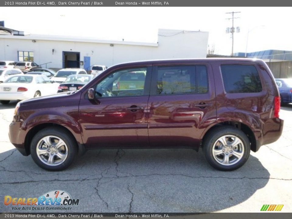 2013 Honda Pilot EX-L 4WD Dark Cherry Pearl / Black Photo #6