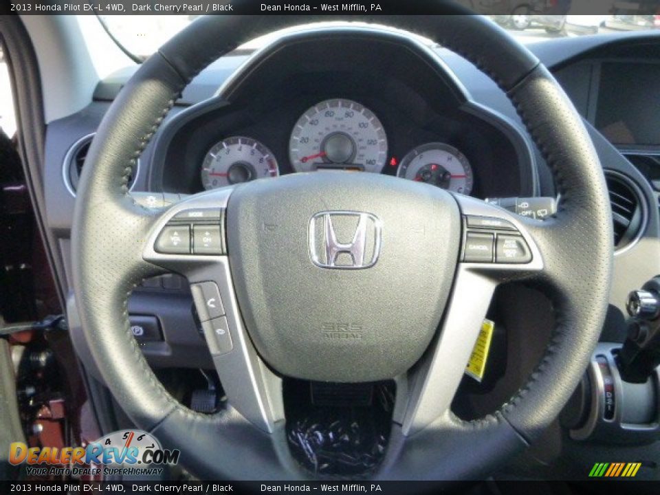 2013 Honda Pilot EX-L 4WD Dark Cherry Pearl / Black Photo #17