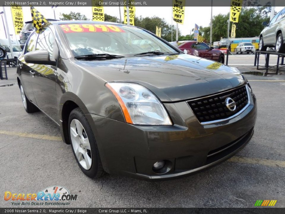 2008 Nissan Sentra 2.0 Magnetic Gray / Beige Photo #1