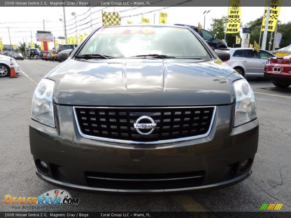 2008 Nissan Sentra 2.0 Magnetic Gray / Beige Photo #2