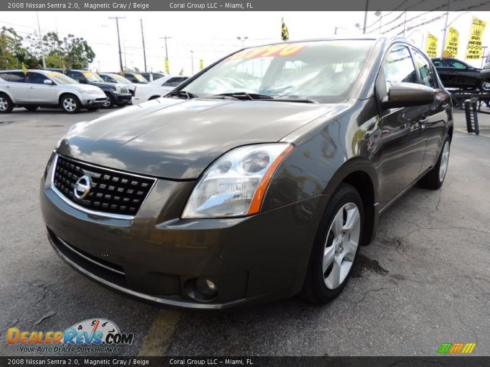 2008 Nissan Sentra 2.0 Magnetic Gray / Beige Photo #3