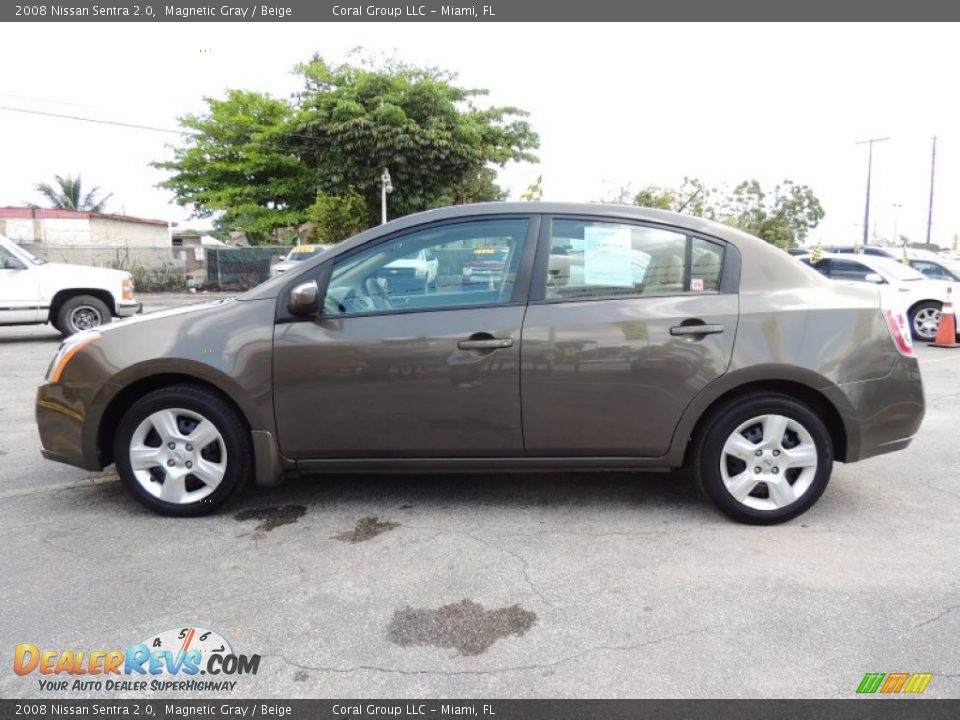 2008 Nissan Sentra 2.0 Magnetic Gray / Beige Photo #4