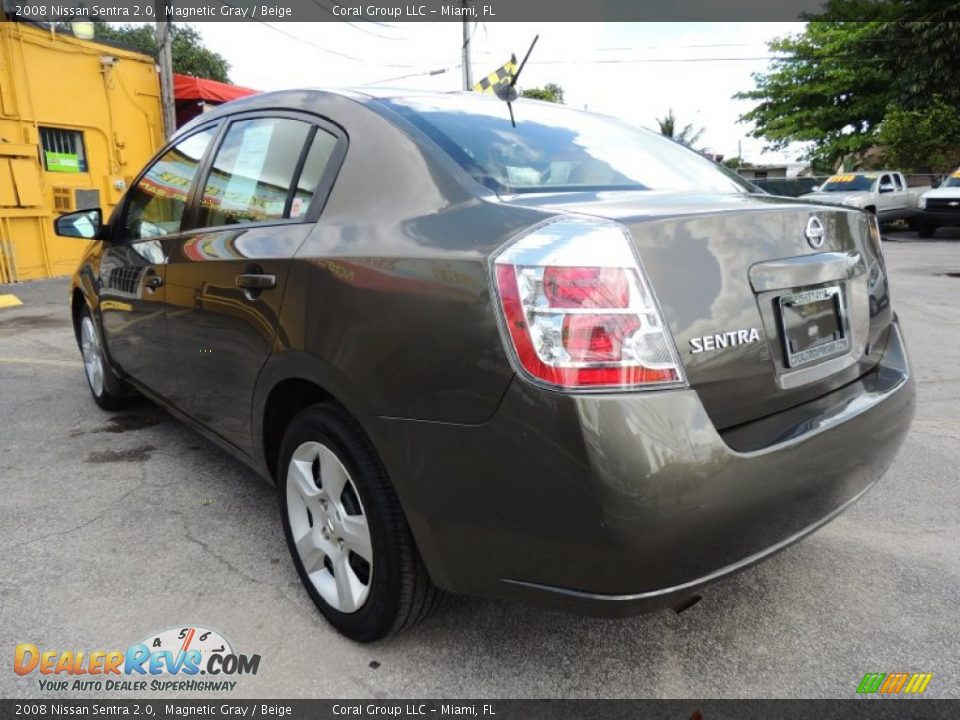 2008 Nissan Sentra 2.0 Magnetic Gray / Beige Photo #5