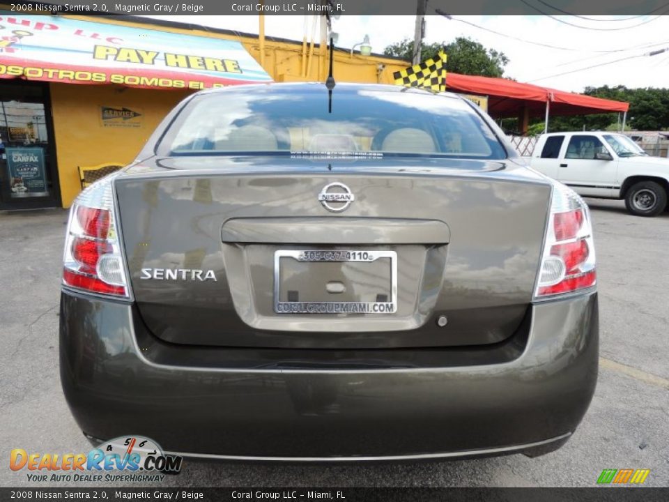 2008 Nissan Sentra 2.0 Magnetic Gray / Beige Photo #6