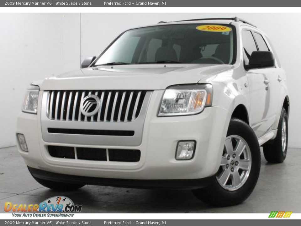 2009 Mercury Mariner V6 White Suede / Stone Photo #2