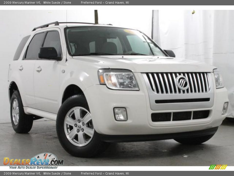 2009 Mercury Mariner V6 White Suede / Stone Photo #4