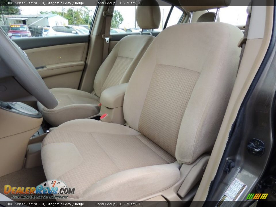 2008 Nissan Sentra 2.0 Magnetic Gray / Beige Photo #10