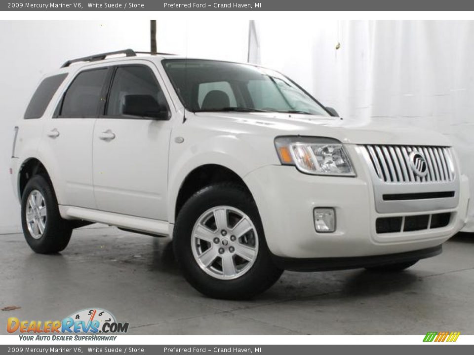 2009 Mercury Mariner V6 White Suede / Stone Photo #5
