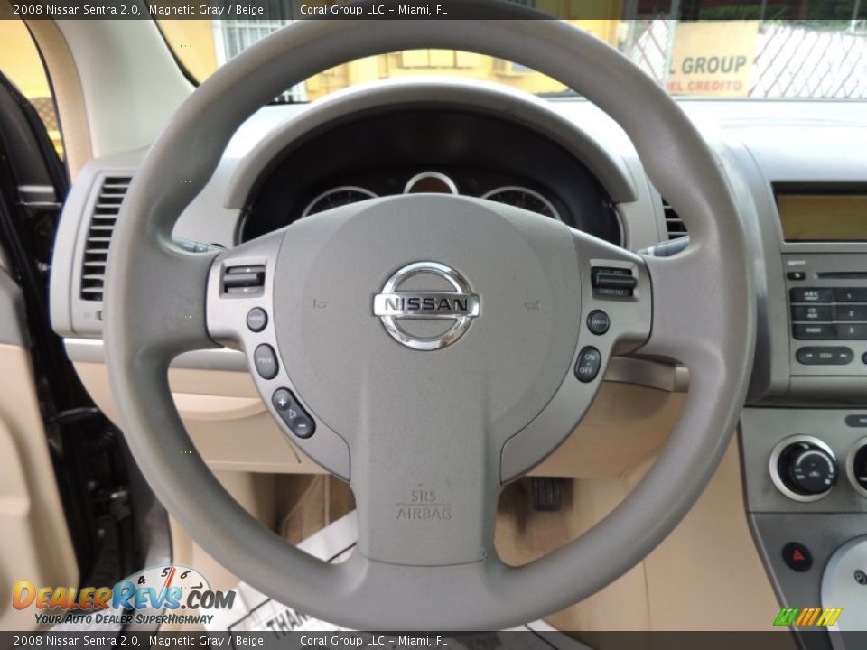 2008 Nissan Sentra 2.0 Magnetic Gray / Beige Photo #11