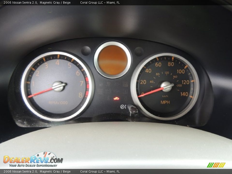 2008 Nissan Sentra 2.0 Magnetic Gray / Beige Photo #12