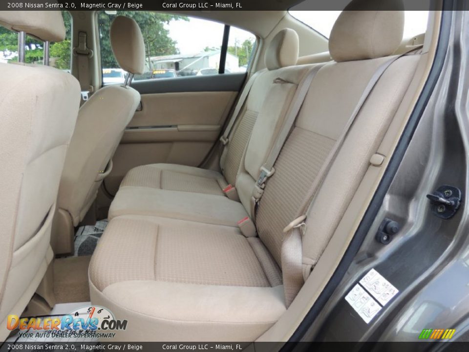 2008 Nissan Sentra 2.0 Magnetic Gray / Beige Photo #14
