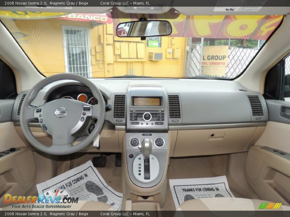 2008 Nissan Sentra 2.0 Magnetic Gray / Beige Photo #15