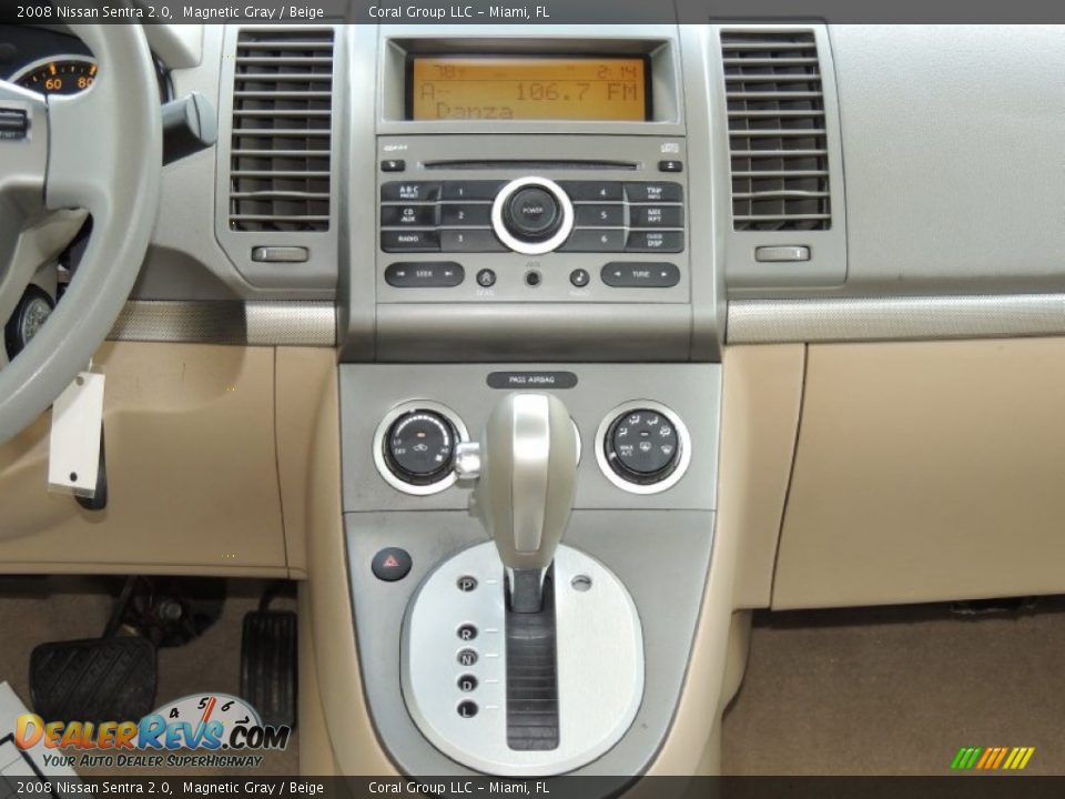 2008 Nissan Sentra 2.0 Magnetic Gray / Beige Photo #16