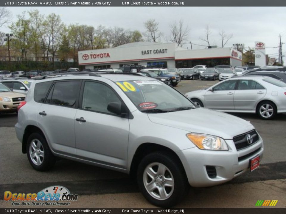 2010 Toyota RAV4 I4 4WD Classic Silver Metallic / Ash Gray Photo #1