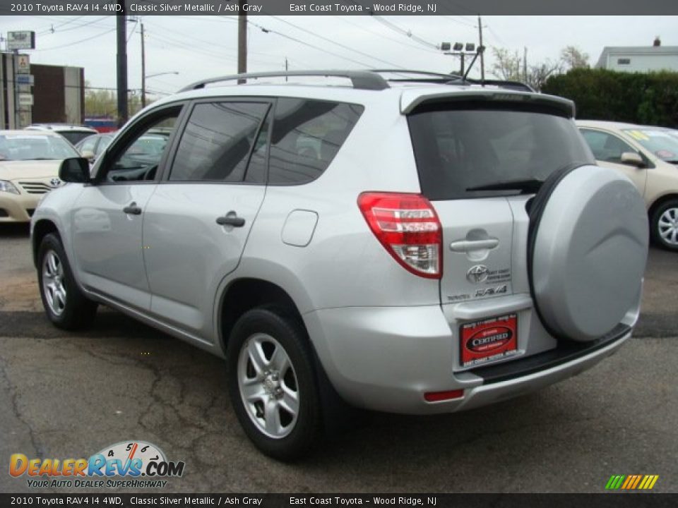 2010 Toyota RAV4 I4 4WD Classic Silver Metallic / Ash Gray Photo #4