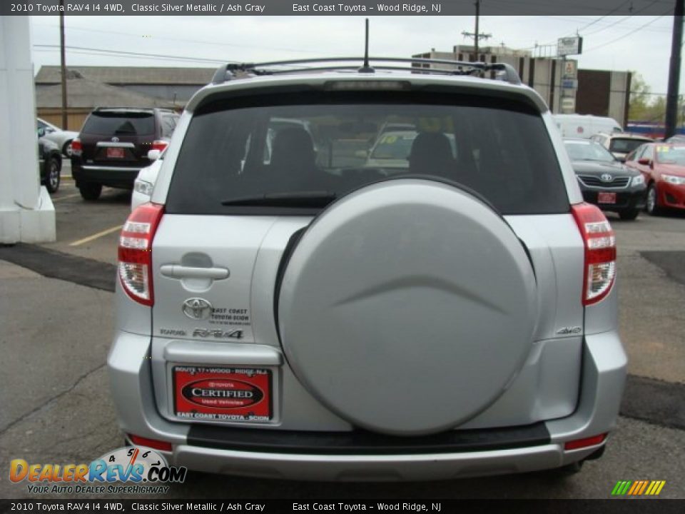 2010 Toyota RAV4 I4 4WD Classic Silver Metallic / Ash Gray Photo #5