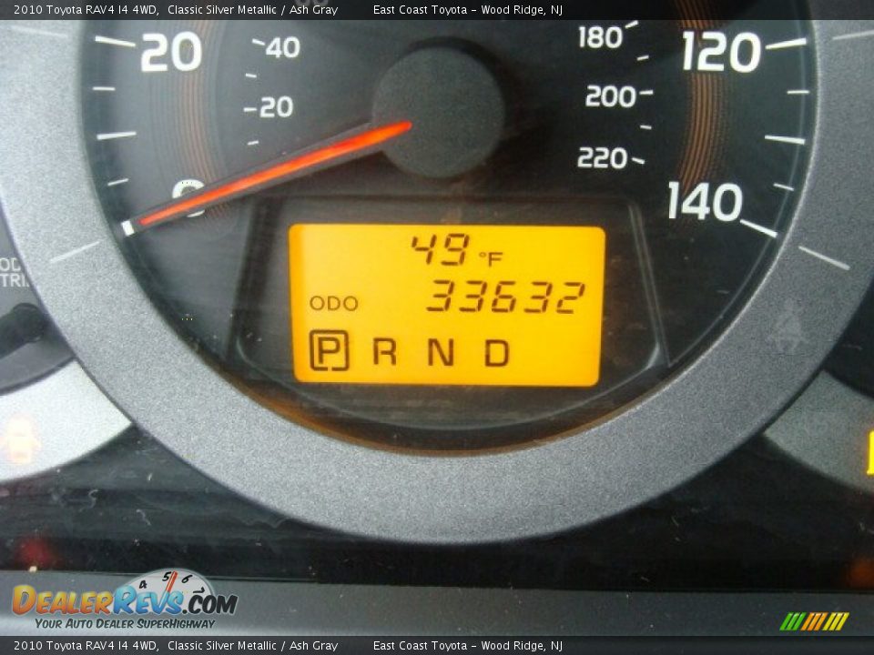 2010 Toyota RAV4 I4 4WD Classic Silver Metallic / Ash Gray Photo #10