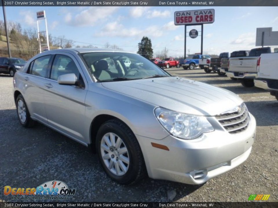 2007 Chrysler Sebring Sedan Bright Silver Metallic / Dark Slate Gray/Light Slate Gray Photo #1
