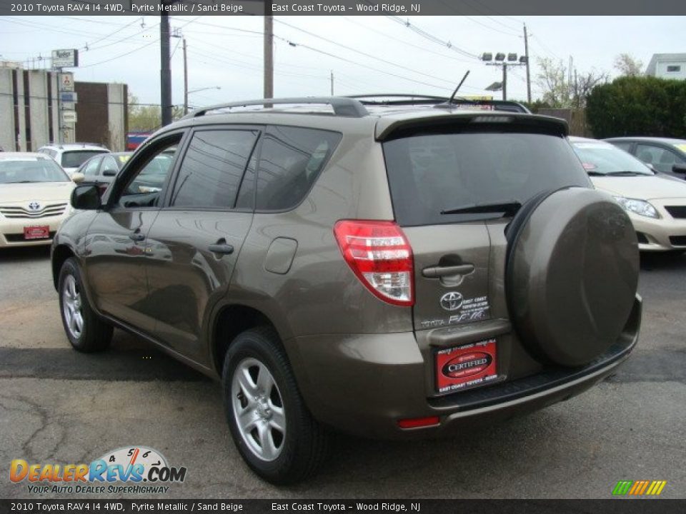 2010 Toyota RAV4 I4 4WD Pyrite Metallic / Sand Beige Photo #4