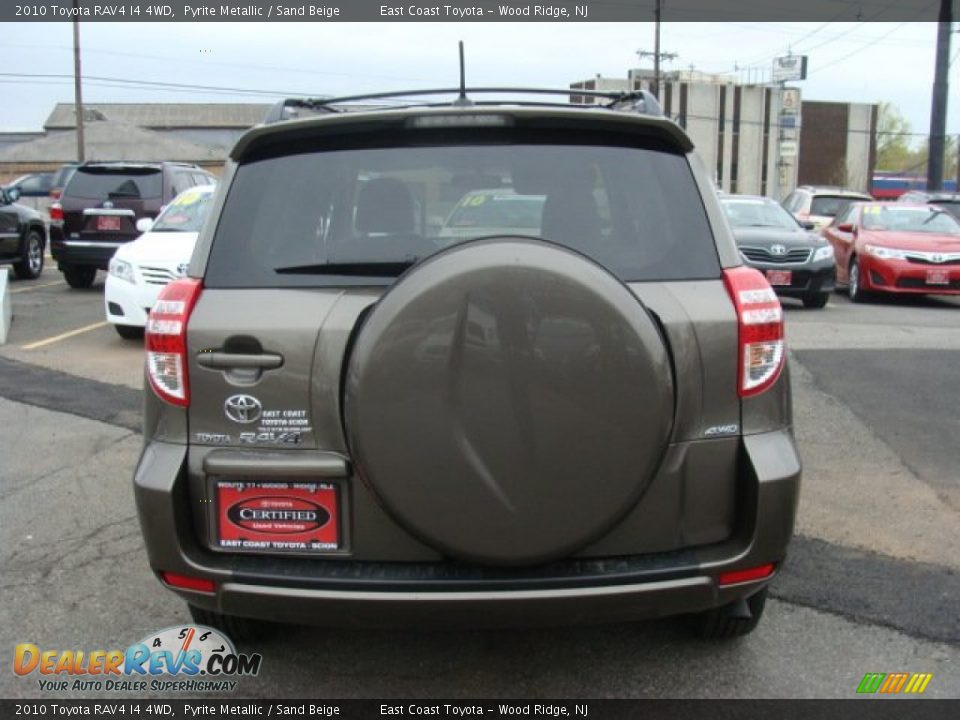 2010 Toyota RAV4 I4 4WD Pyrite Metallic / Sand Beige Photo #5