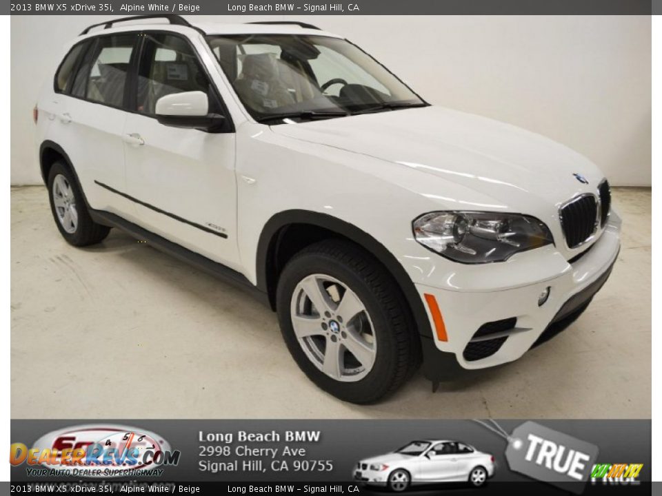 2013 BMW X5 xDrive 35i Alpine White / Beige Photo #1