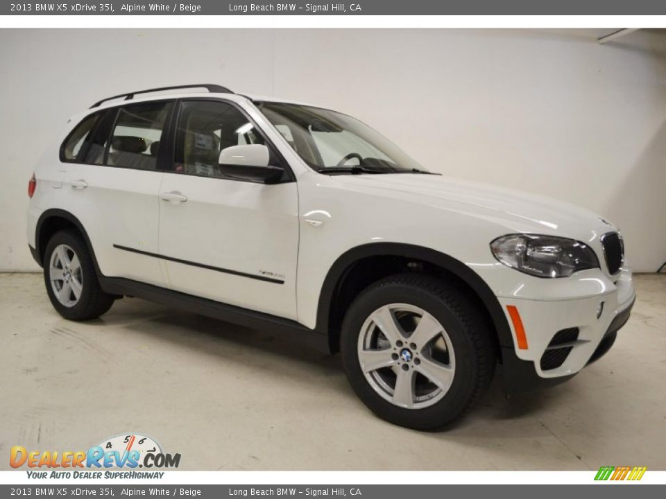 2013 BMW X5 xDrive 35i Alpine White / Beige Photo #2