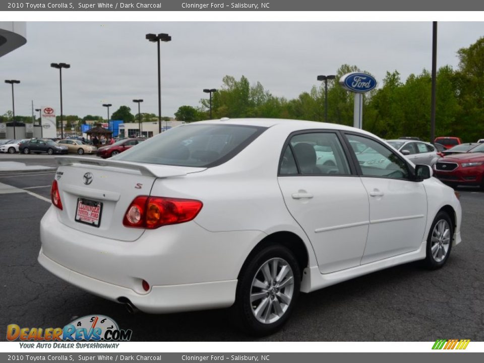 2010 Toyota Corolla S Super White / Dark Charcoal Photo #3