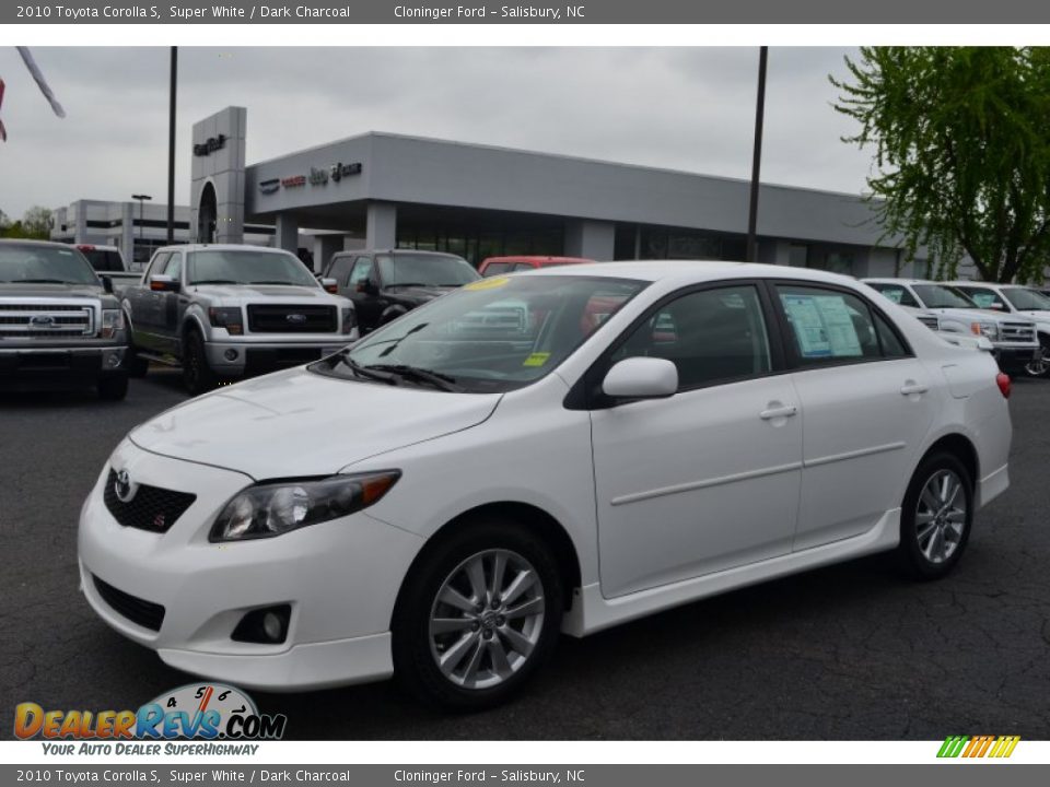2010 Toyota Corolla S Super White / Dark Charcoal Photo #6