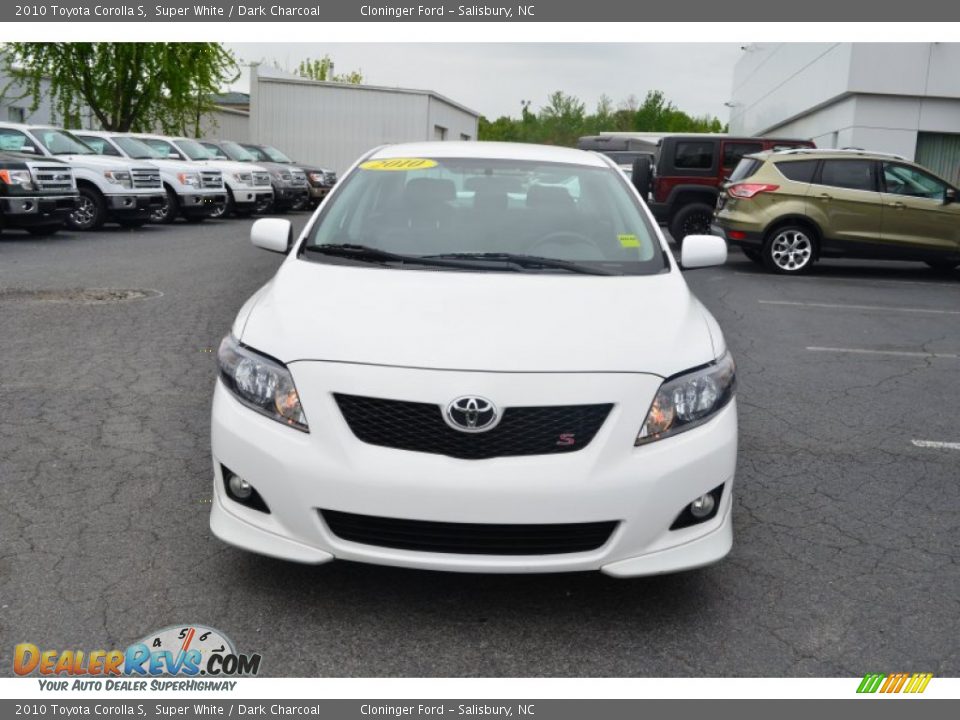 2010 Toyota Corolla S Super White / Dark Charcoal Photo #7