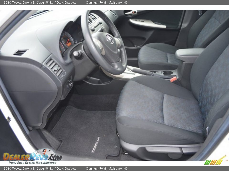 2010 Toyota Corolla S Super White / Dark Charcoal Photo #10