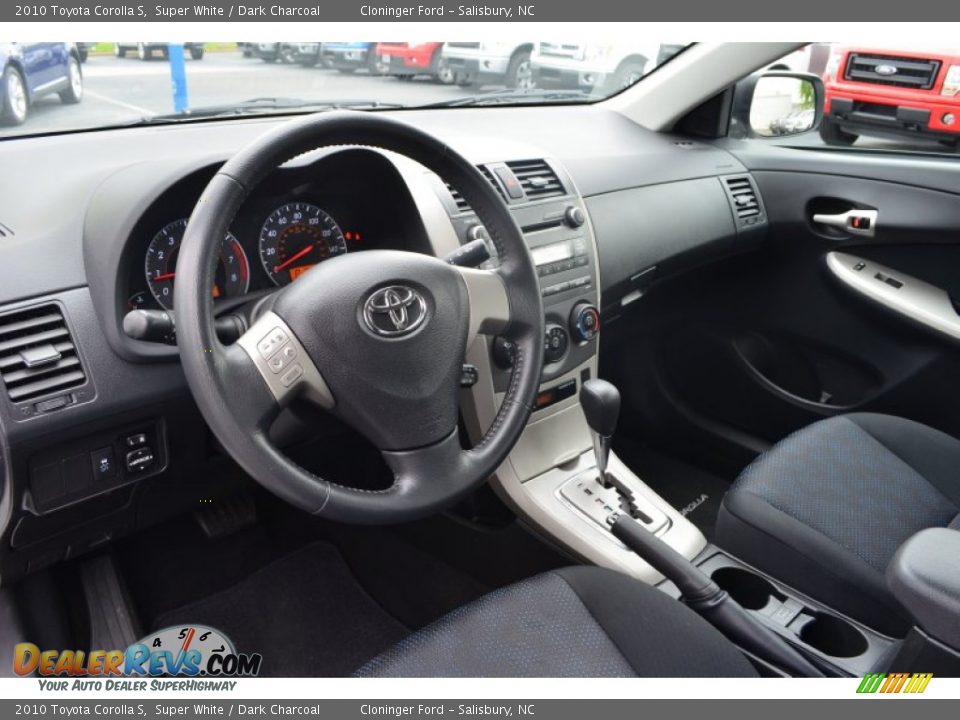 2010 Toyota Corolla S Super White / Dark Charcoal Photo #11