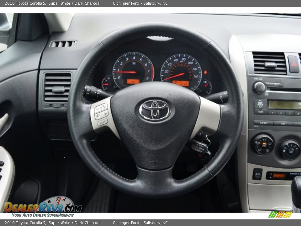2010 Toyota Corolla S Super White / Dark Charcoal Photo #21