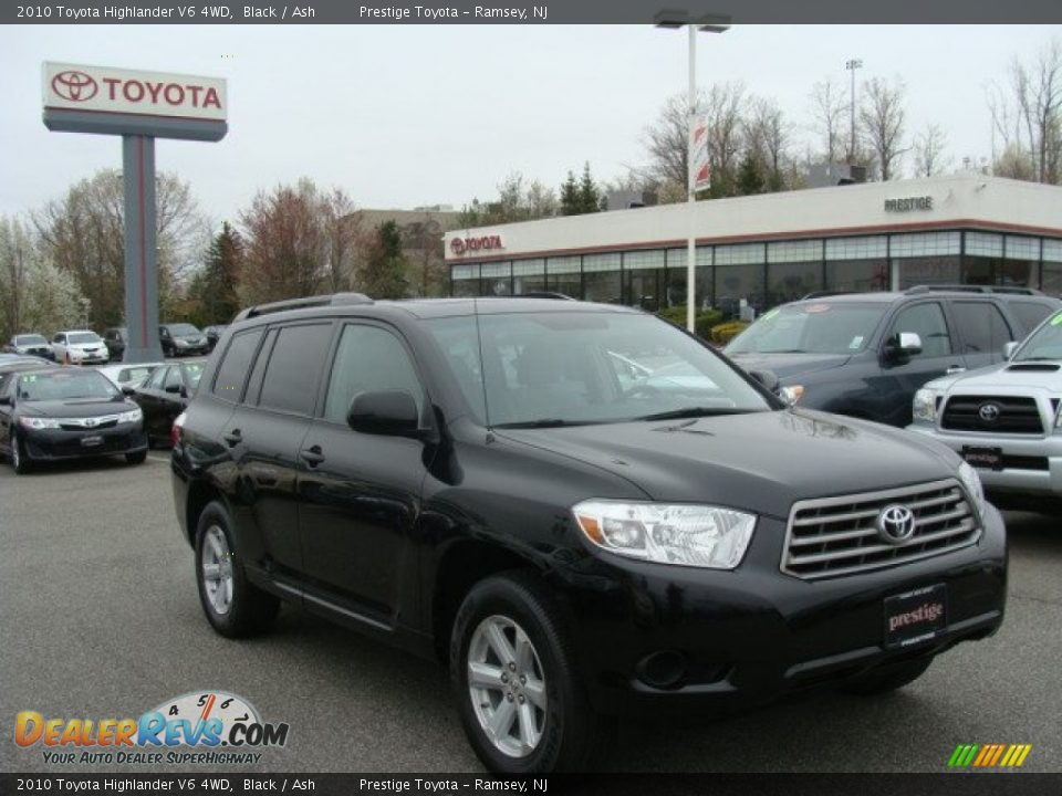 2010 Toyota Highlander V6 4WD Black / Ash Photo #1