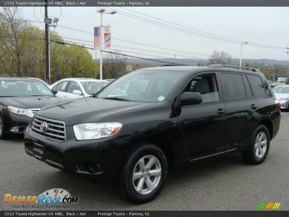 2010 Toyota Highlander V6 4WD Black / Ash Photo #3
