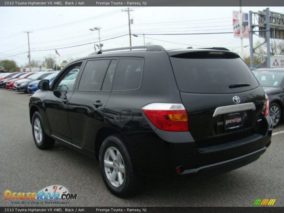 2010 Toyota Highlander V6 4WD Black / Ash Photo #4