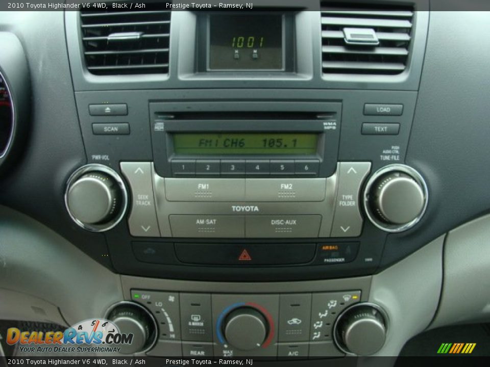 2010 Toyota Highlander V6 4WD Black / Ash Photo #11