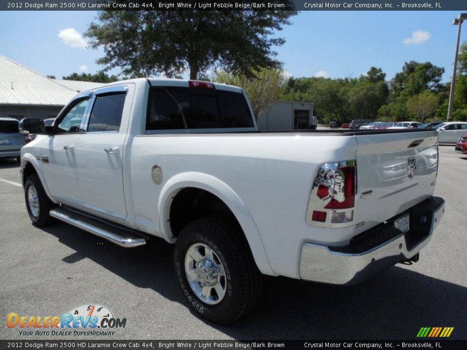 2012 Dodge Ram 2500 HD Laramie Crew Cab 4x4 Bright White / Light Pebble Beige/Bark Brown Photo #3