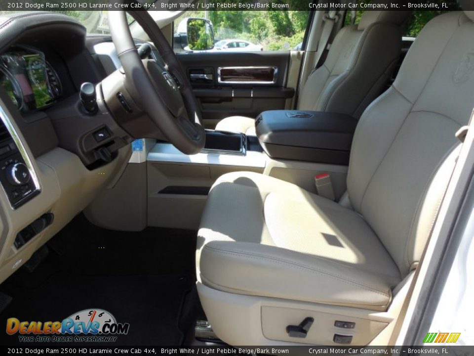 2012 Dodge Ram 2500 HD Laramie Crew Cab 4x4 Bright White / Light Pebble Beige/Bark Brown Photo #4