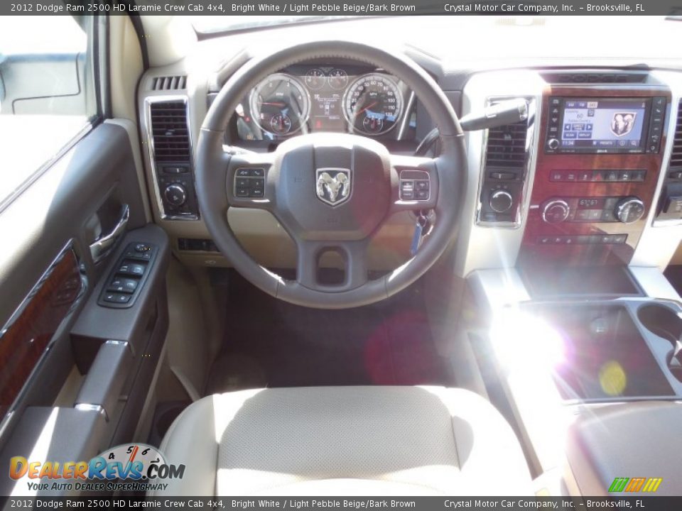 2012 Dodge Ram 2500 HD Laramie Crew Cab 4x4 Bright White / Light Pebble Beige/Bark Brown Photo #6
