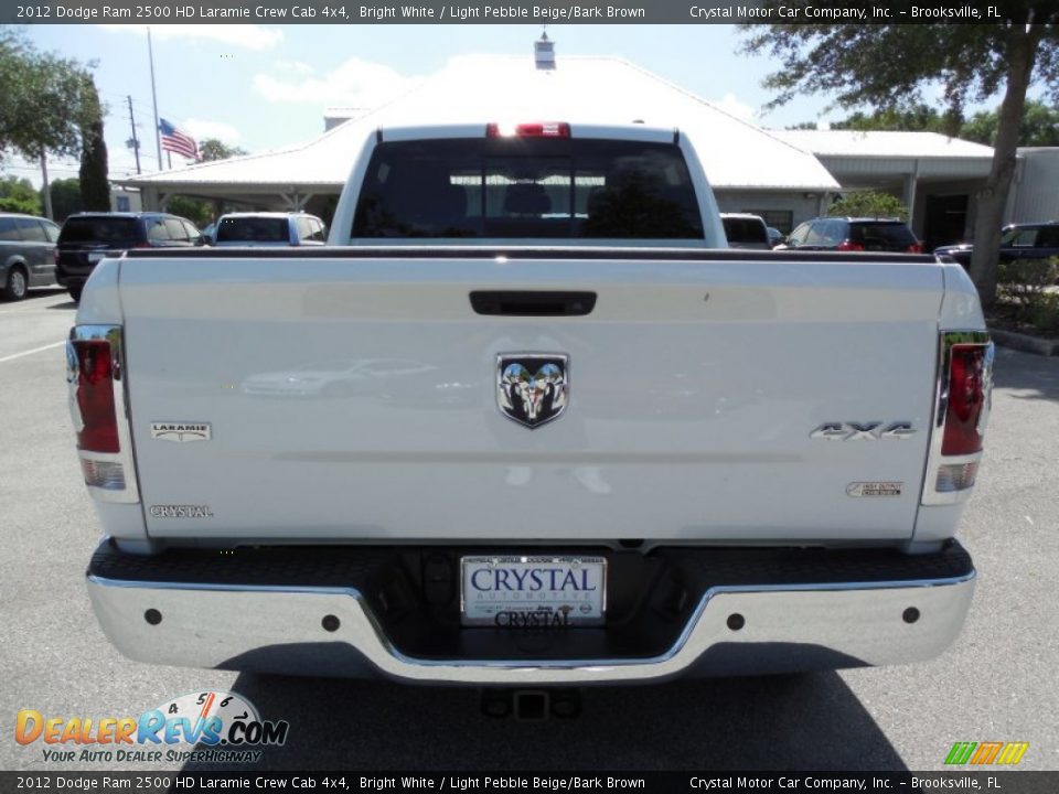 2012 Dodge Ram 2500 HD Laramie Crew Cab 4x4 Bright White / Light Pebble Beige/Bark Brown Photo #7
