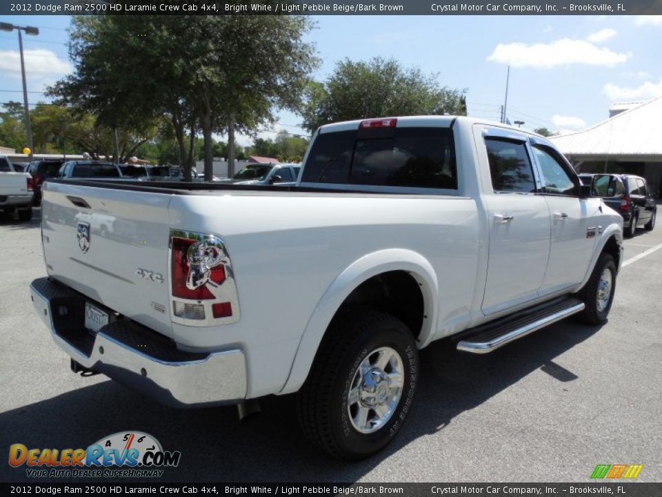 2012 Dodge Ram 2500 HD Laramie Crew Cab 4x4 Bright White / Light Pebble Beige/Bark Brown Photo #8