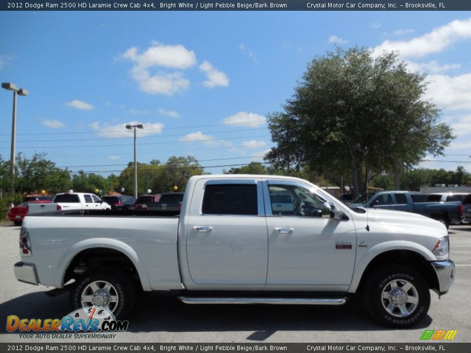 2012 Dodge Ram 2500 HD Laramie Crew Cab 4x4 Bright White / Light Pebble Beige/Bark Brown Photo #9